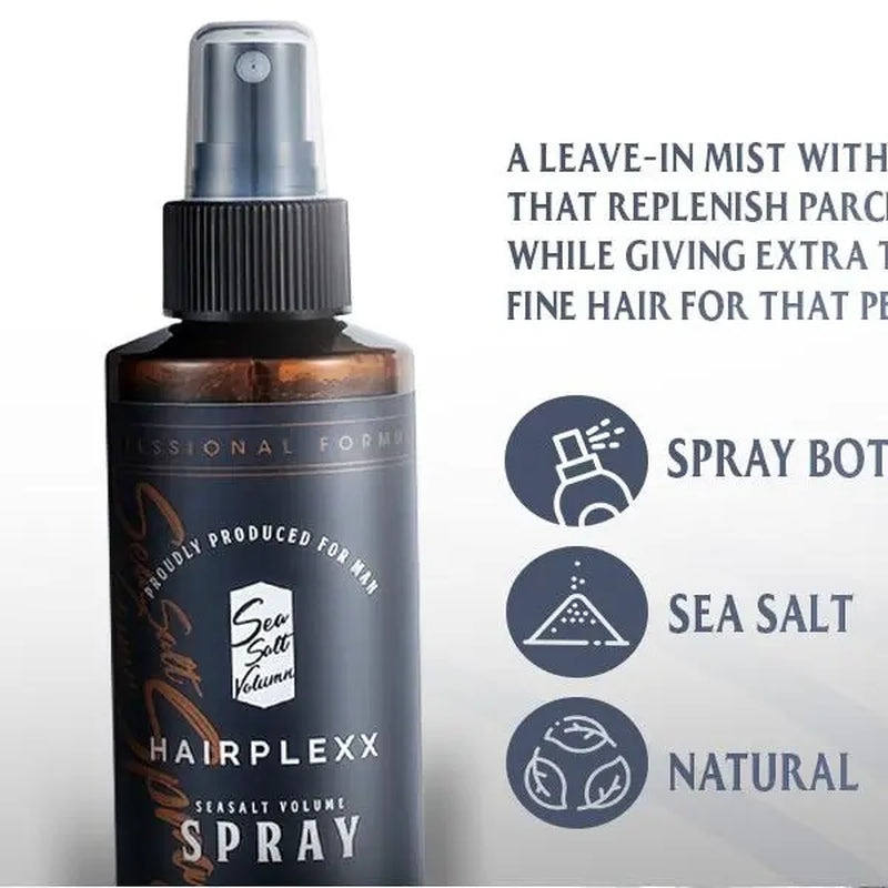 Hairplexx Sea Salt Volume Hair Spray for Both Men and Women, Natural Thick and Volumizing Hair Look with Matte Finish and Natural Hold, Paraben Free 6.7 Fl Oz Hair Styling Gel Haircare Daily Uv Repairing Nourishing