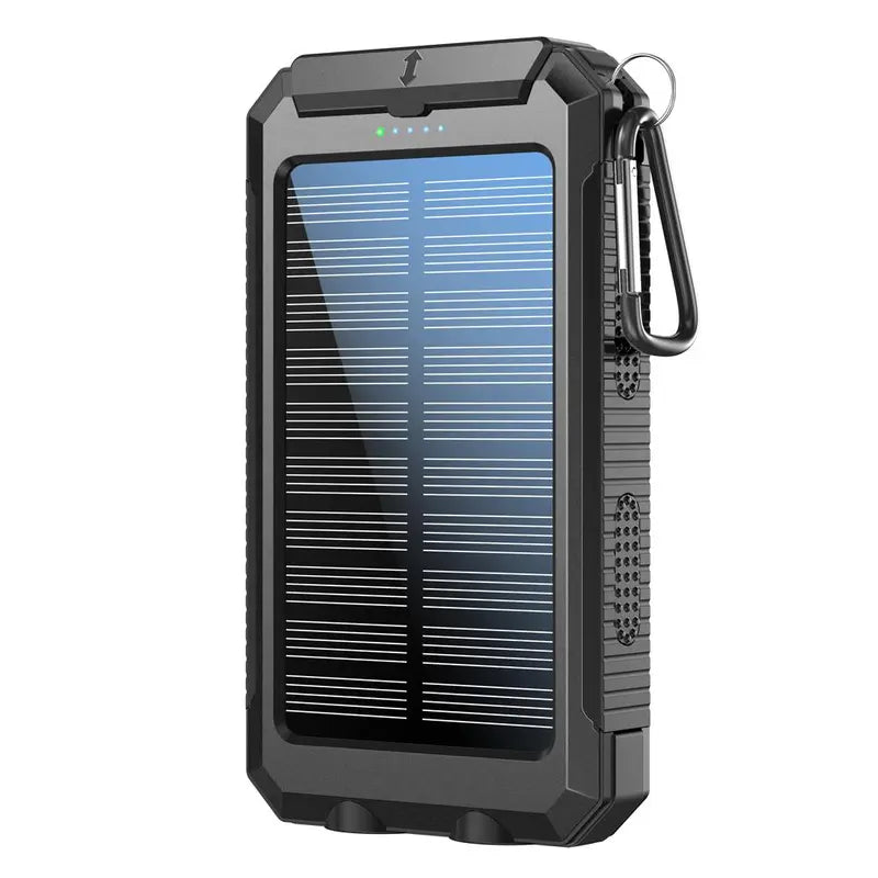 10000Mah Solar Power Bank for Summer Gift, Dual USB Output Port Power Bank with Flashlight, Portable Wireless Car Charger, Solar Power Bank Charger for Iphone