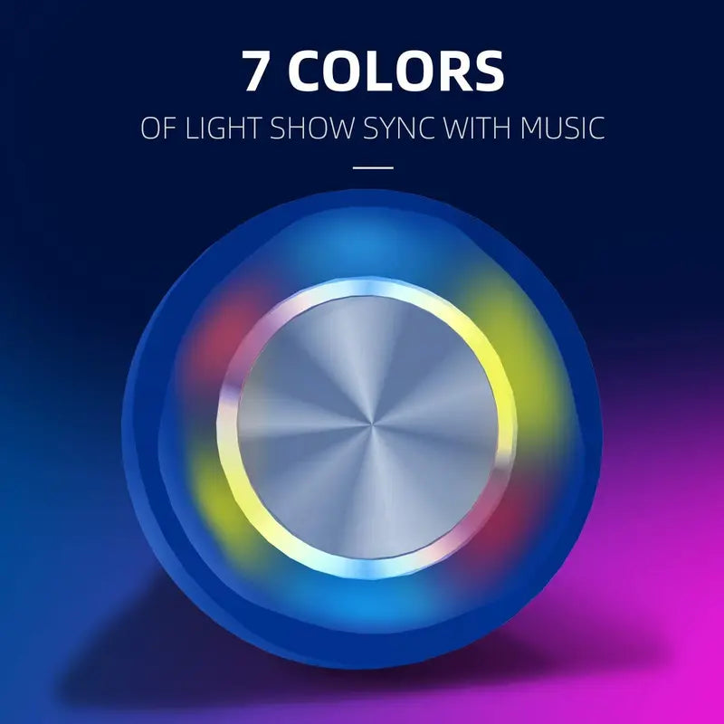 【Eduplink】M6Pro Waterproof Wireless Portable Bluetooth Speaker 20W Audio Smartphone,Stereo Sound,Led Lights,Outdoor Party Audio, Gift for Mom,Mother'S Day,Mommy