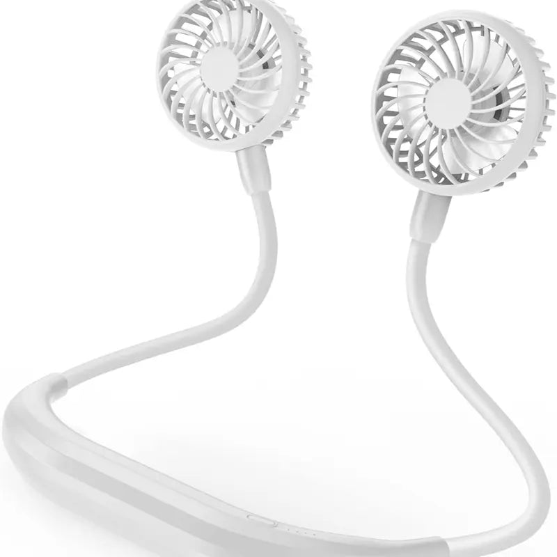 2600Mah Battery Operated USB Rechargeable Neck Fan 360° Adjustable High Flexibility Wearable Personal Travel Fan Mobile