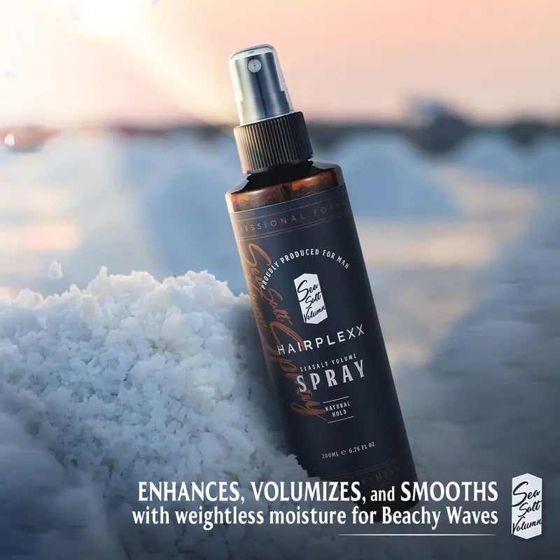 Hairplexx Sea Salt Volume Hair Spray for Both Men and Women, Natural Thick and Volumizing Hair Look with Matte Finish and Natural Hold, Paraben Free 6.7 Fl Oz Hair Styling Gel Haircare Daily Uv Repairing Nourishing
