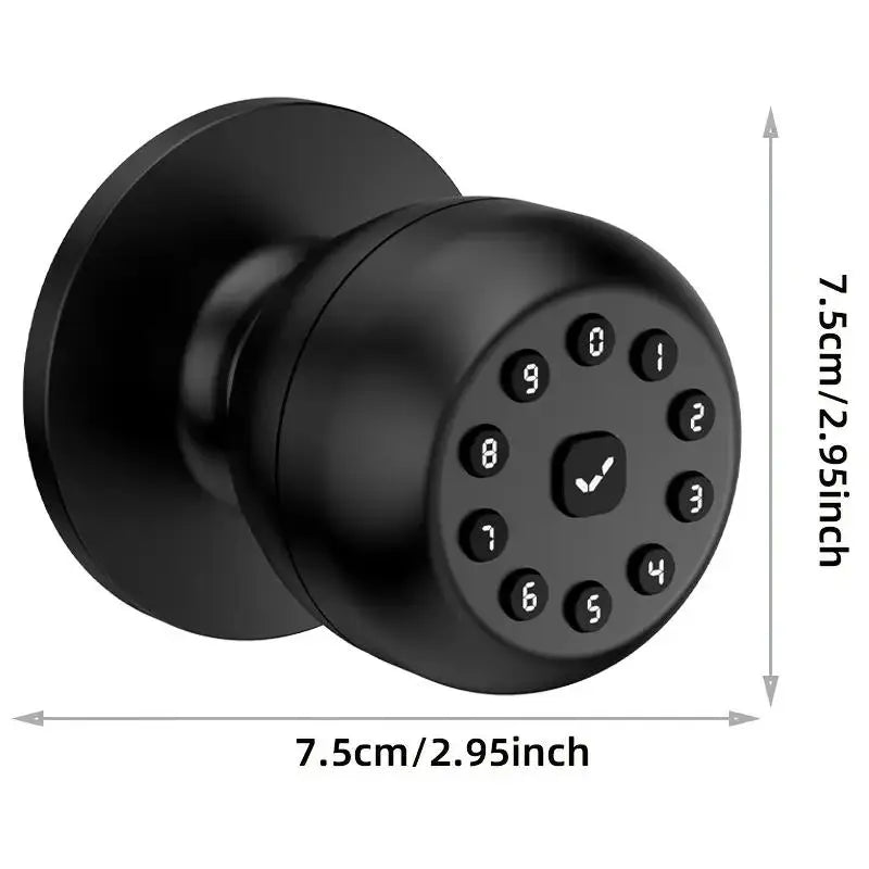 Fingerprint Door Lock, 1 Count Smart Door Knob with App/Keypad, Keyless Entry, Biometric Lock Great for Room, Garage, Office, Apartment, Room Accessories
