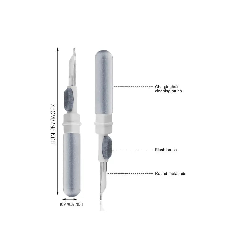Pen-Shaped Wireless Earbuds Cleaner, Portable 3 in 1 Wireless Earphone Cleaning Brush, Earphone Cleaning Tool for Airpods, Airpods Pro