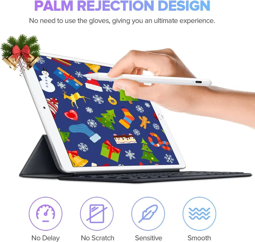Stylus Pen on Tiktok Shop for Ipad 9Th&10Th Generation-2X Fast Charge Active Pencil Compatible with 2018-2022 Apple Ipad Pro11&12.9,Ipad Air 3/4/5,Ipad 6-10,Ipad Mini 5/6 Gen-White，Clearance Items Today 2024 ,Funny Ipad Accessories Gift，Deals for You Days