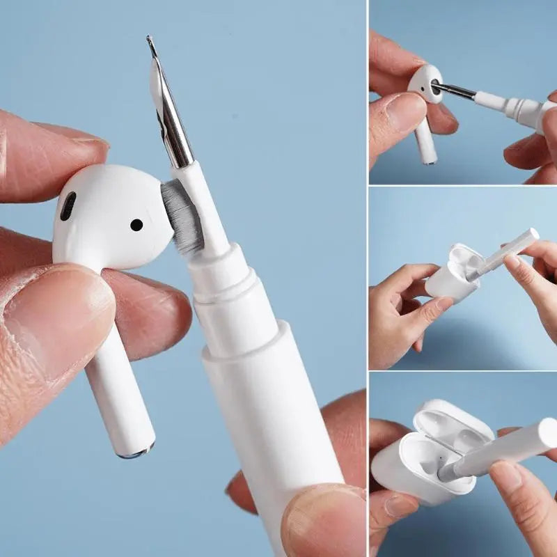 Pen-Shaped Wireless Earbuds Cleaner, Portable 3 in 1 Wireless Earphone Cleaning Brush, Earphone Cleaning Tool for Airpods, Airpods Pro