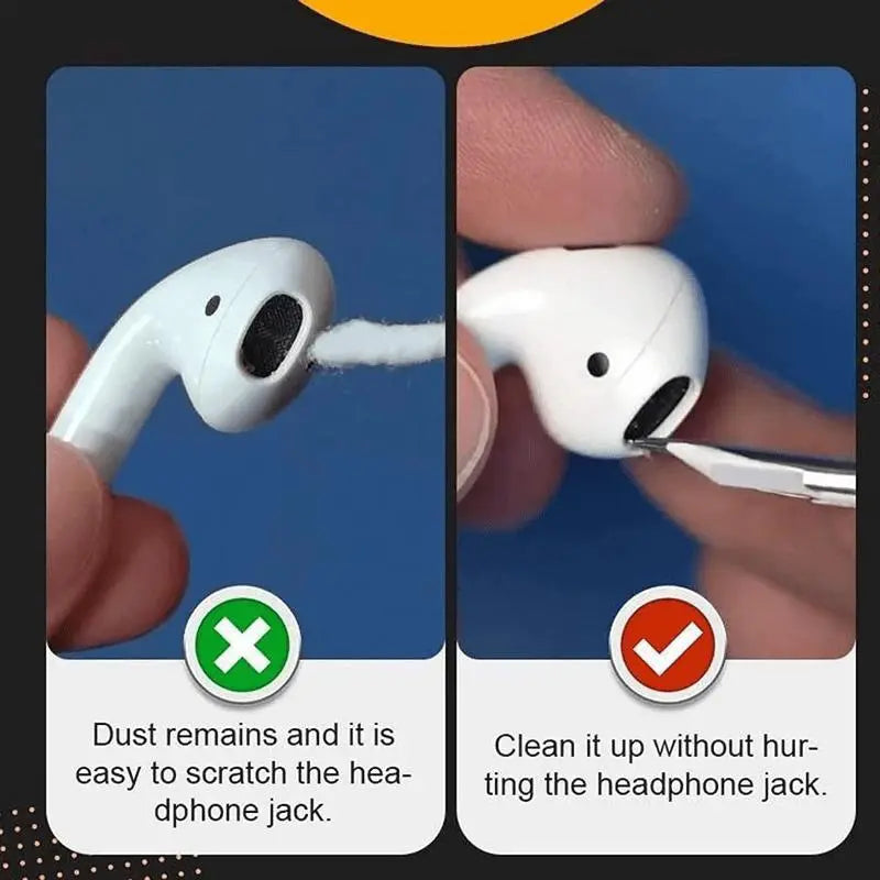 Pen-Shaped Wireless Earbuds Cleaner, Portable 3 in 1 Wireless Earphone Cleaning Brush, Earphone Cleaning Tool for Airpods, Airpods Pro